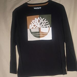 Timberland Black Long Sleeve Shirt with Graphic